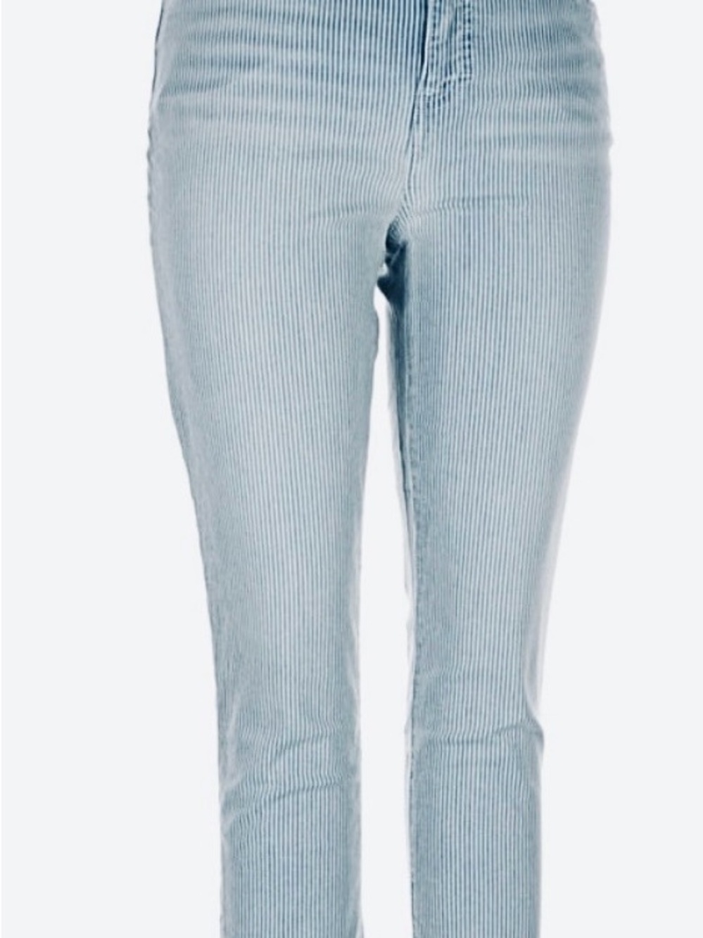 Chaps Women's Light Blue Pinstripe High-Rise Jeans